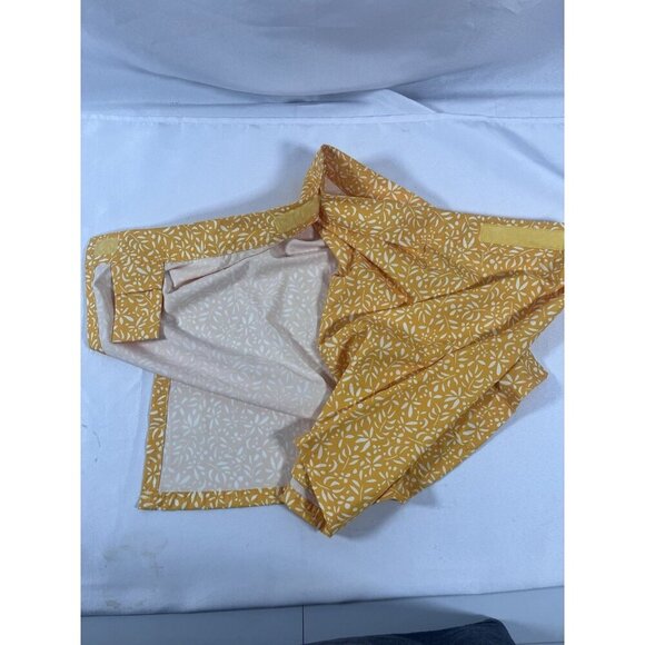 Rip Skirt Yellow & White Print Wrap Skirt Size Medium - Picture 4 of 7